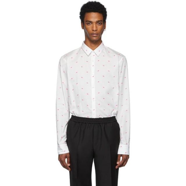 Fendi White and Pink Bag Bugs Shirt