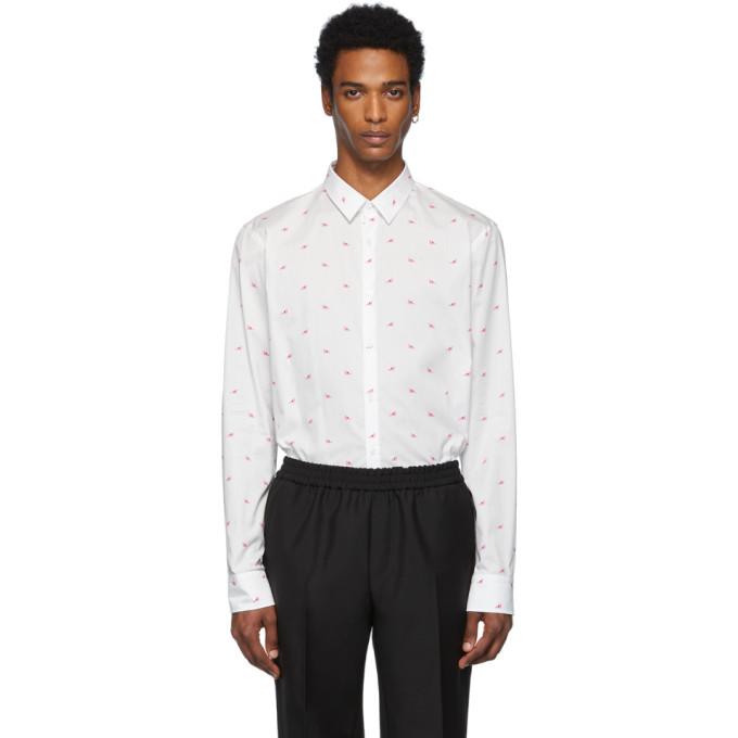 Fendi White and Pink Bag Bugs Shirt