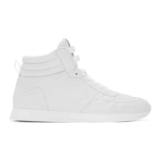Fendi White Nappa Forever Fendi High-Top Sneakers
