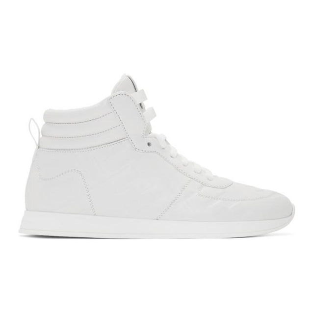 Fendi White Nappa Forever Fendi High-Top Sneakers