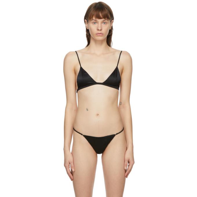 Fleur du Mal Black Silk Luxe Bra