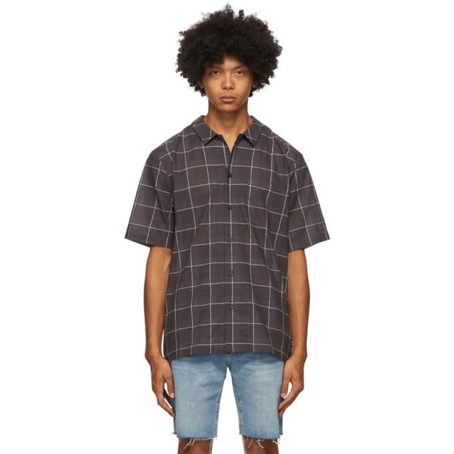 Frame Grey Camp Collar Short Sleeve Shirt