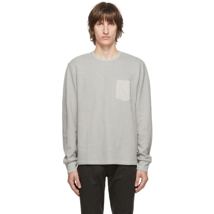 Frame Grey Pocket Long Sleeve T-Shirt