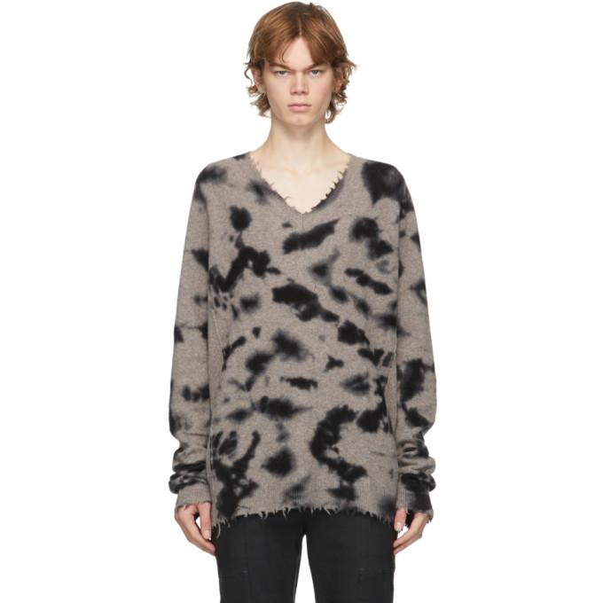 FREI-MUT Beige Wool Leger V-Neck Sweater