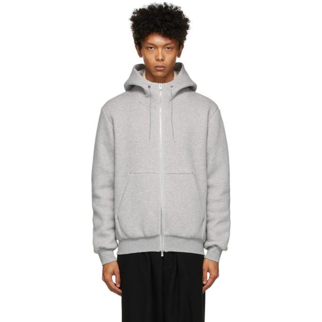 Fumito Ganryu Grey Side Zip Parker Hoodie