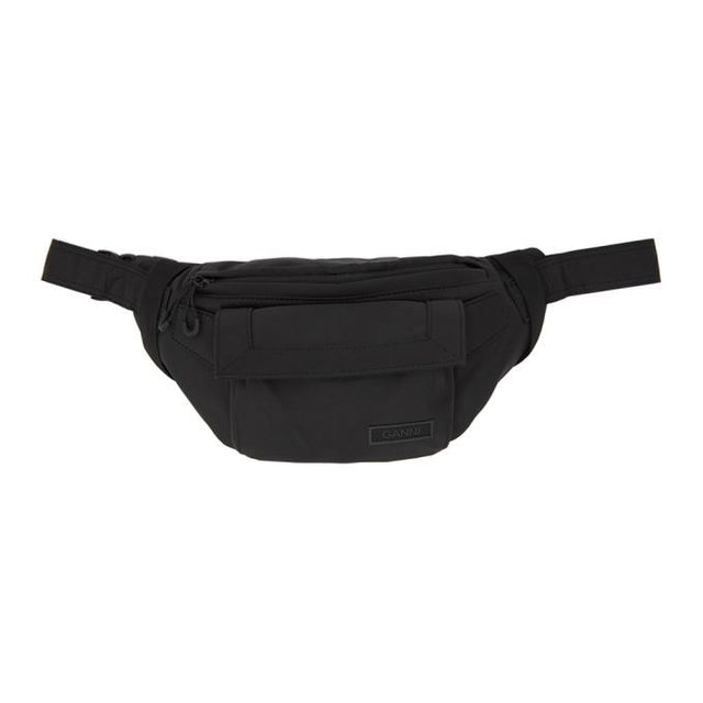 GANNI Black Recycled Tech Bum Bag