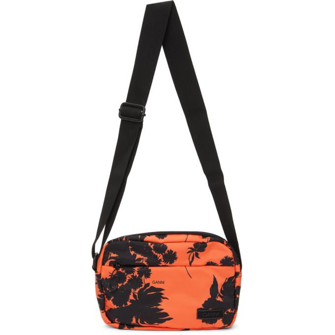 GANNI Orange Recycled Tech Festival Bag