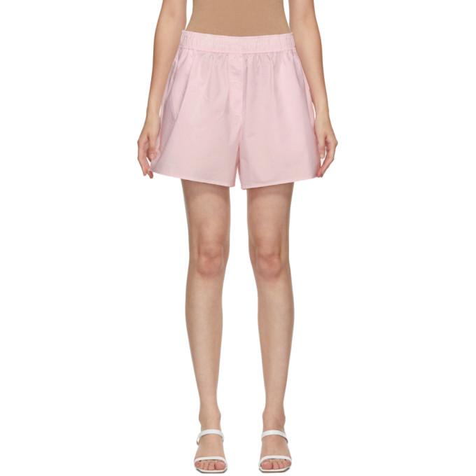 GANNI Pink Cotton Elasticized Shorts