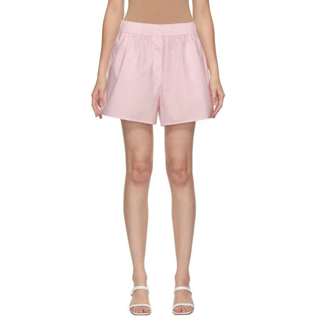 GANNI Pink Cotton Elasticized Shorts