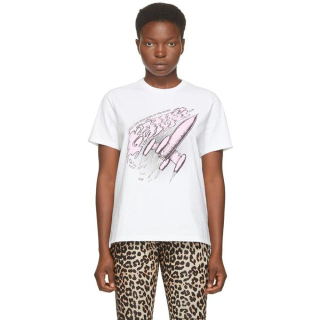 GANNI White Space Rocket T-Shirt