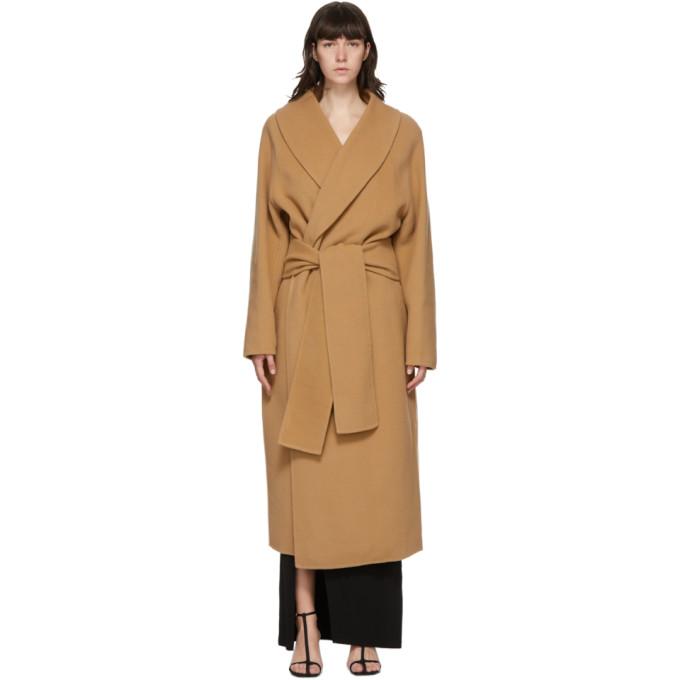 Gauge81 Tan Wool Bodo Belted Coat