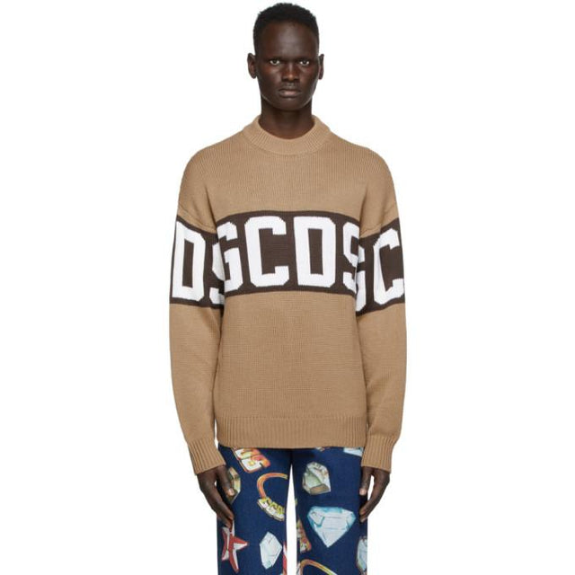 GCDS Beige Logo Sweater