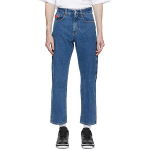 GCDS Blue Logo Bucket Jeans