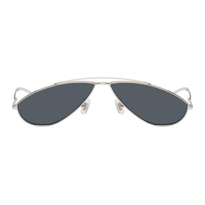 Gentle Monster Silver and Blue Kujo Sunglasses