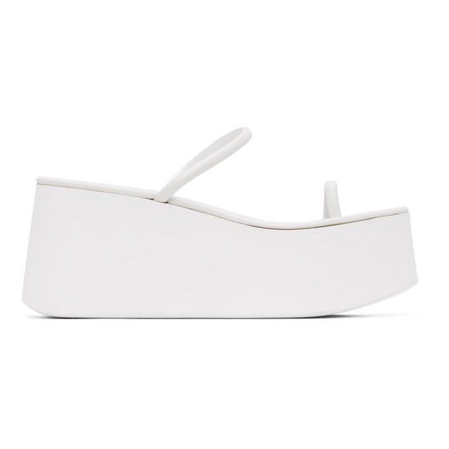 Gianvito Rossi White Nappa Platform Sandals