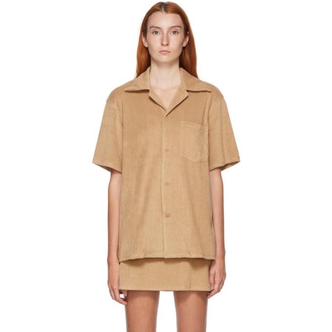 Gil Rodriguez SSENSE Exclusive Beige Terry Bowling Shirt