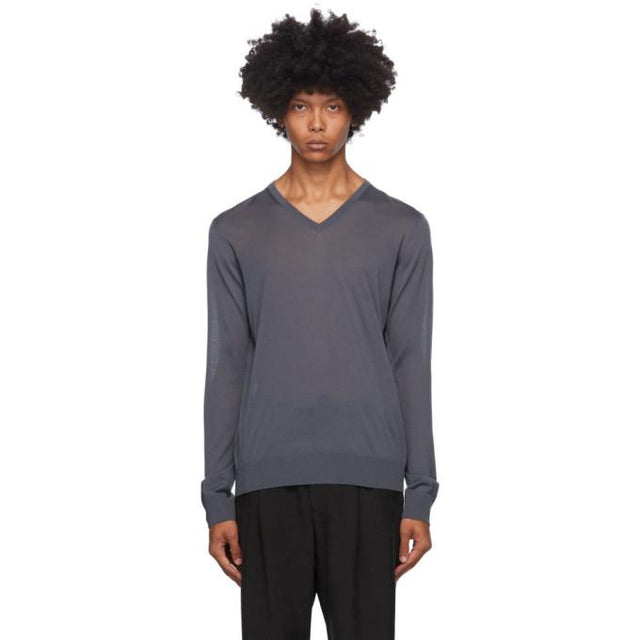 Giorgio Armani Grey Wool Sweater
