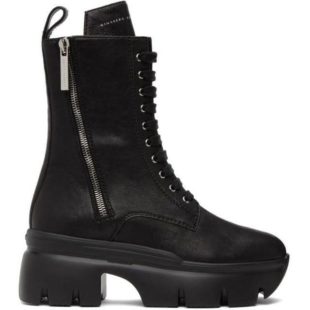 Giuseppe Zanotti Black Apocalypse Lace-Up Boots