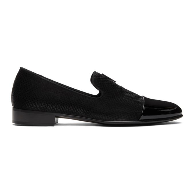 Giuseppe Zanotti Black Snake Emerson Loafers