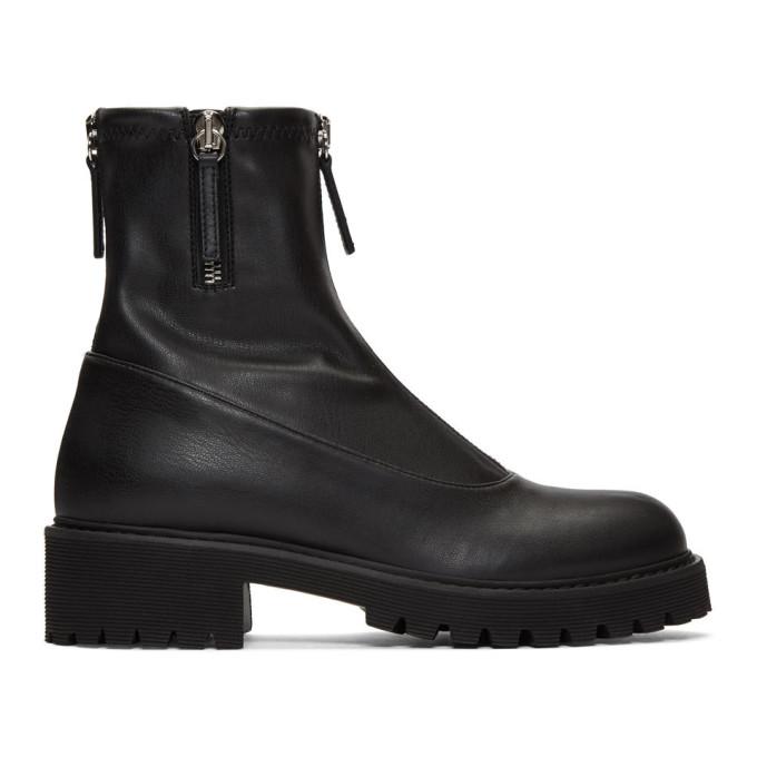 Giuseppe Zanotti Black Zip-Up Combat Boots