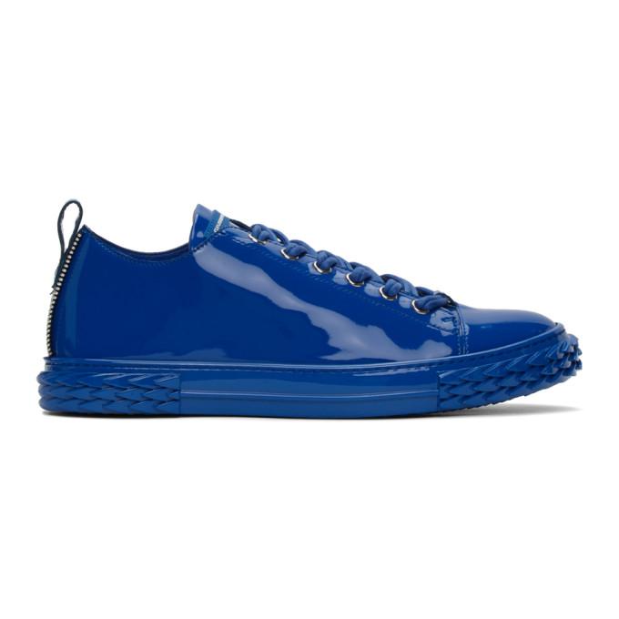 Omsorg frø serie Giuseppe Zanotti Blue Patent Blabber Sneakers – BlackSkinny