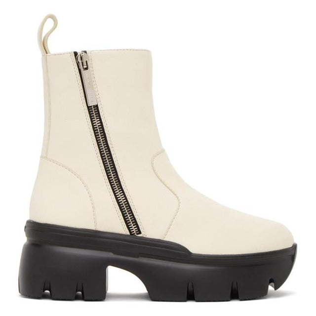 Giuseppe Zanotti White Apocalypse Zip Ankle Boots