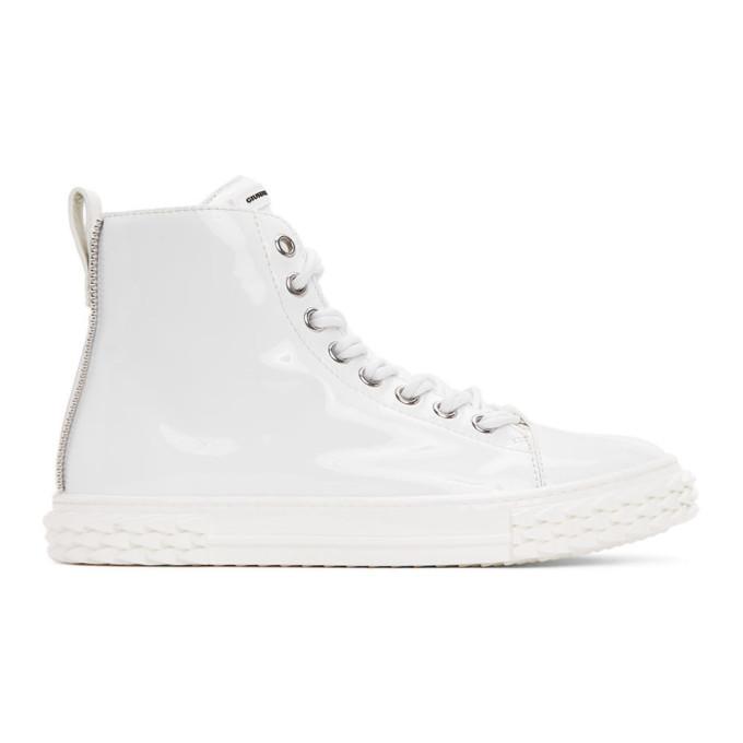 Giuseppe Zanotti White Patent Blabber Sneakers