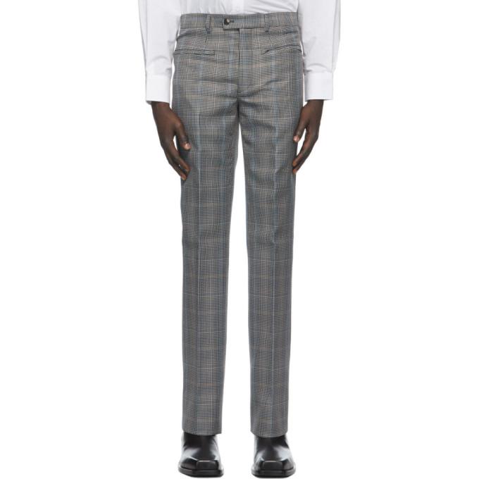 Givenchy Black and Beige Wool Prince of Wales Trousers