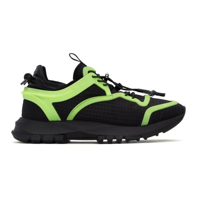 Givenchy Black and Green Spectre Cage Runner Sneakers
