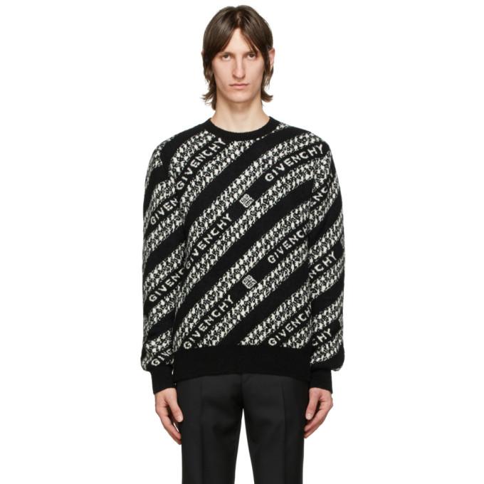 Givenchy Black and White Chain Sweater