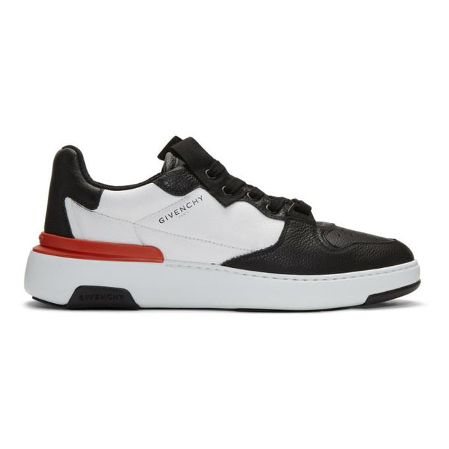 Givenchy Black and White Wing Low Sneakers