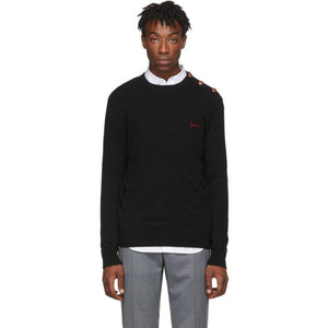 Givenchy Black Cashmere Signature Logo Sweater