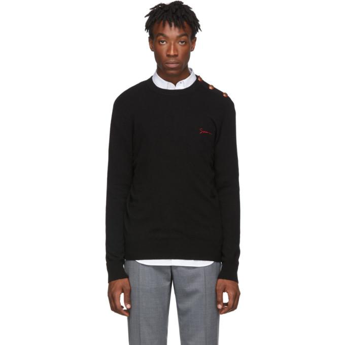 Givenchy Black Cashmere Signature Logo Sweater