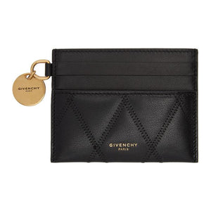 Givenchy Black Quilted GV3 Card Holder