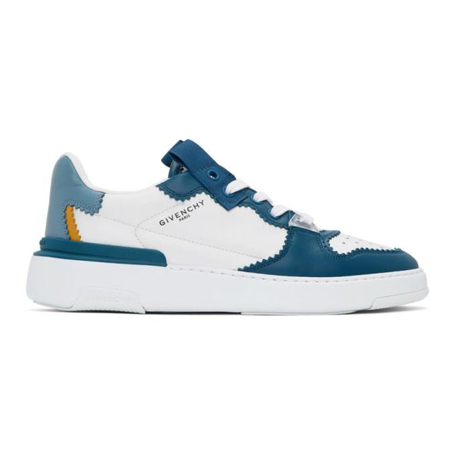 Givenchy Blue and White Three-Toned Wing Low Sneakers
