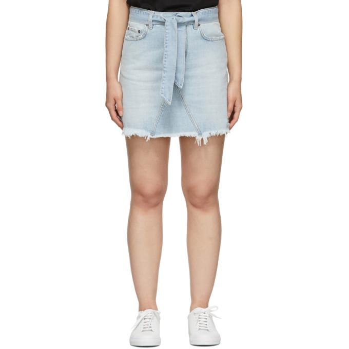 Givenchy Blue Denim A-Line Miniskirt