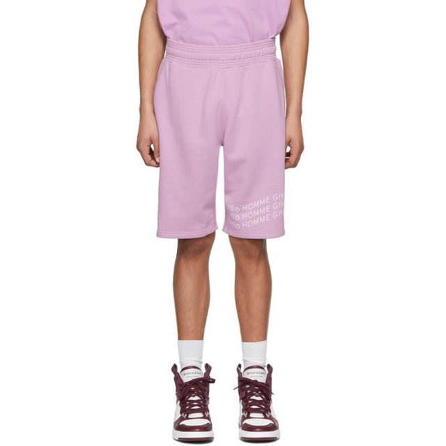 Givenchy Purple Logo Wave Shorts