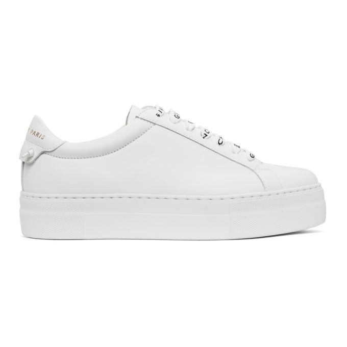 Givenchy White 4G Urban Street Platform Sneakers
