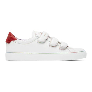 Givenchy White and Red Urban Knots Sneakers