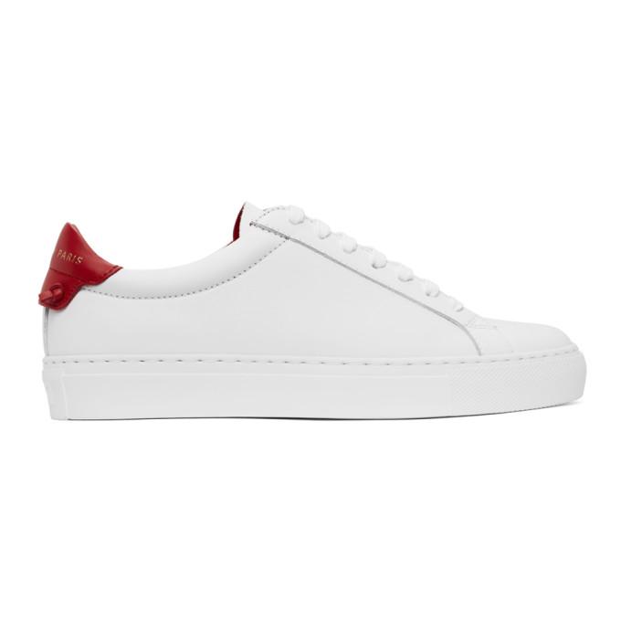 Givenchy White and Red Urban Street Sneakers