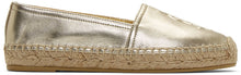 Saint Laurent Gold Monogramme Espadrilles