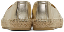 Saint Laurent Gold Monogramme Espadrilles