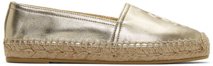Saint Laurent Gold Monogramme Espadrilles