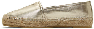 Saint Laurent Gold Monogramme Espadrilles
