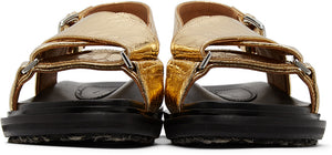 Marni Gold Snake Fussbett Sandals
