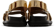 Marni Gold Snake Fussbett Sandals