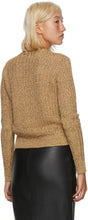 Saint Laurent Gold Tweed Crewneck Sweater