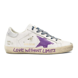 Golden Goose White Love Without Limits Superstar Sneakers BlackSkinny