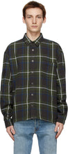 John Elliott Green Check Hemi Oversized Shirt - John Elliott Green Check Hemi Shirt Surdimensionné - John Elliott Green Hemi 대형 셔츠를 확인하십시오