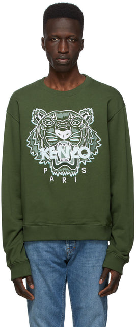 Kenzo Green Classic Tiger Sweatshirt - Sweat-shirt Tiger Classic Kenzo Green Classic - Kenzo 그린 클래식 호랑이 스웨터